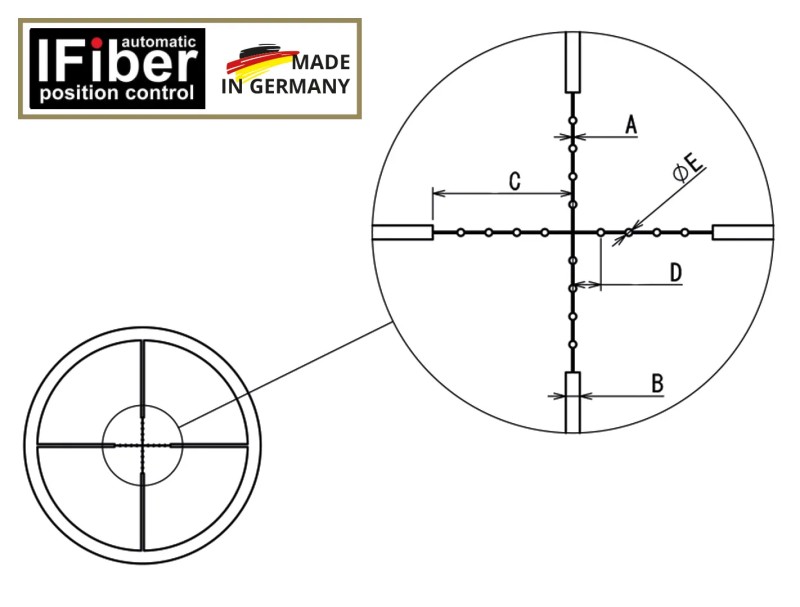 Zielfernrohr mit Mildot Absehen