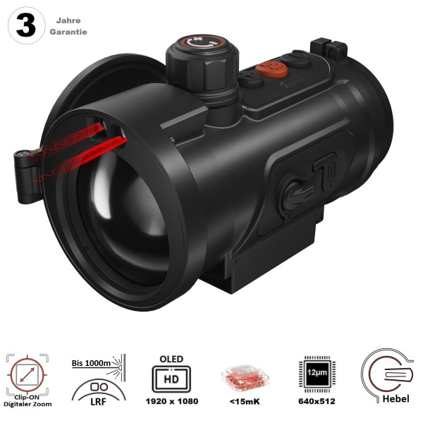 ThermTec | HUNT 650L PRO LRF| Wärmebildvorsatzgerät