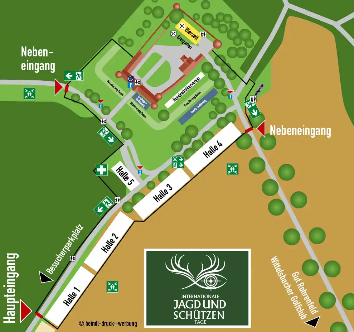 Map of the location of the Jagd und Schützentage hunting fair