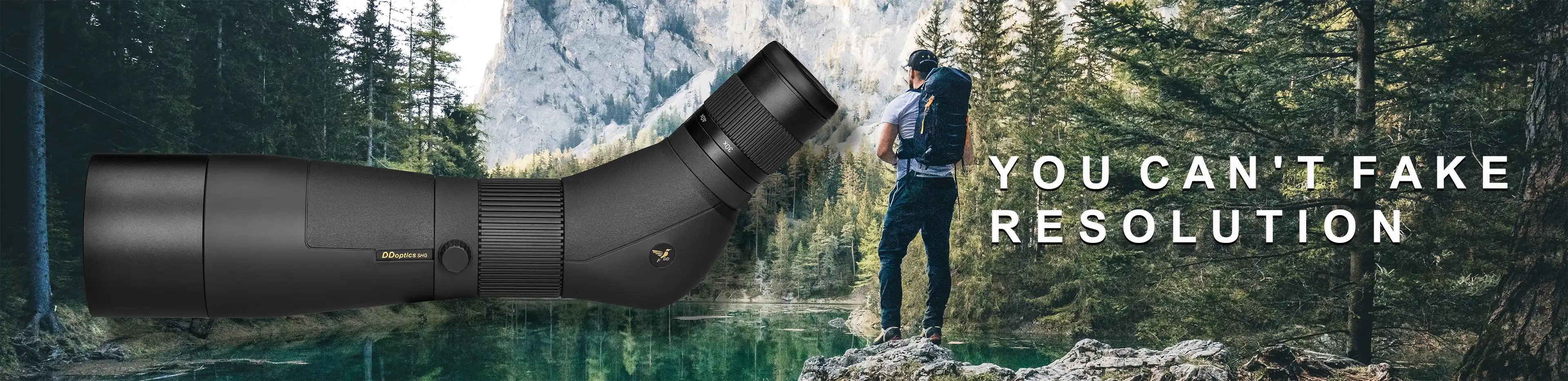 DDoptics SHG Spektiv Banner – Can’t fake resolution