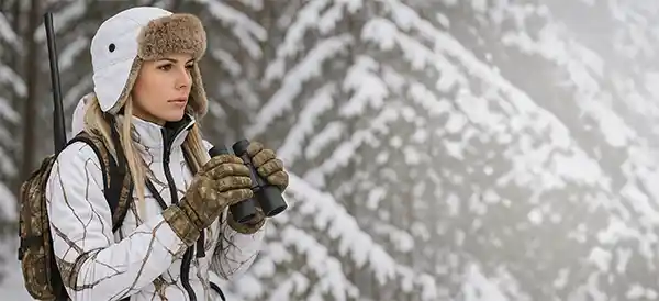 Mobiler Winterbanner mit DDoptics Fernglas – für Smartphone-Darstellung