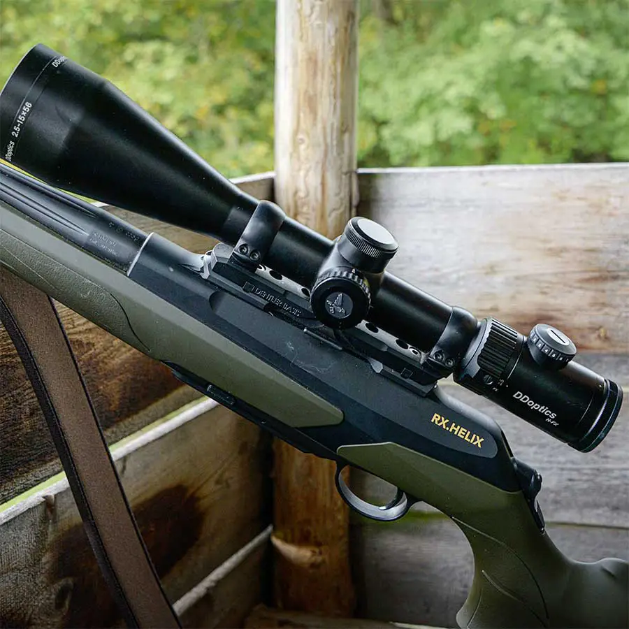 DDoptics rifle scope for hide hunt