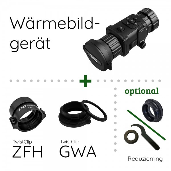 DDoptics | WBK + TwistClip Kombi | TwistClip verschiedener Größen