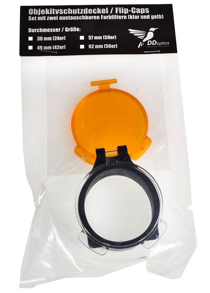 DDoptics | Flip Cap mit Farbfilter | für Objektive
