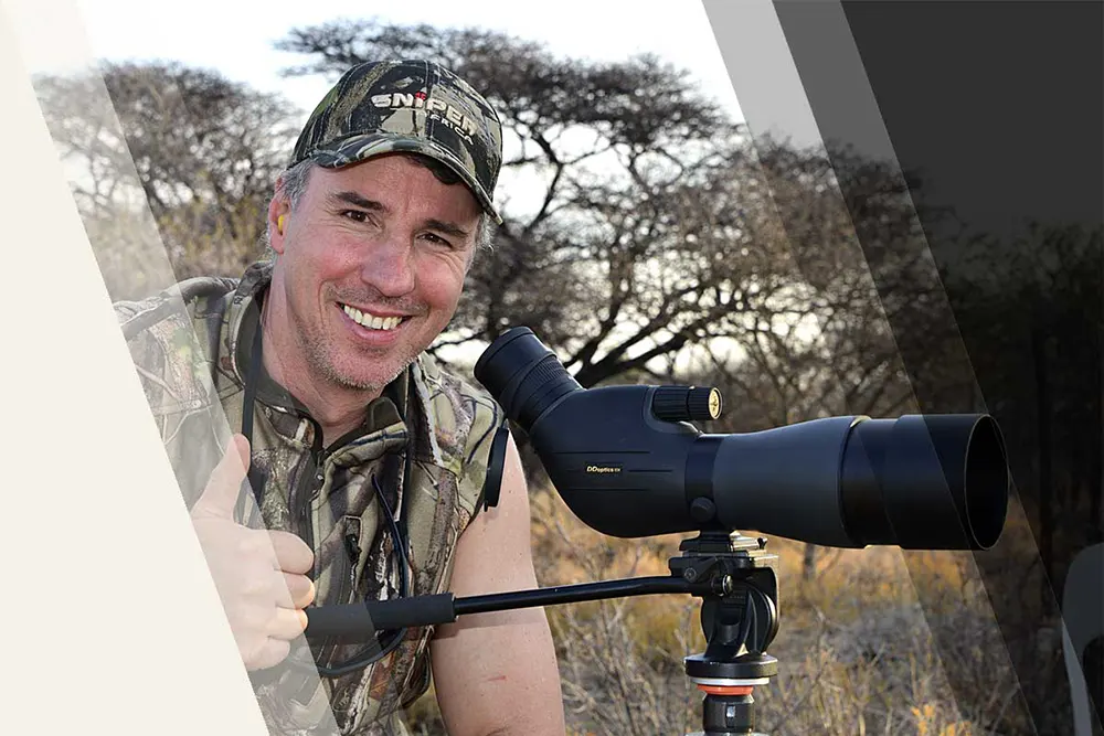 The DDoptics EDX spotting scope in action on safari in Namibia